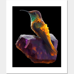 Crystal Hummingbird Posters and Art